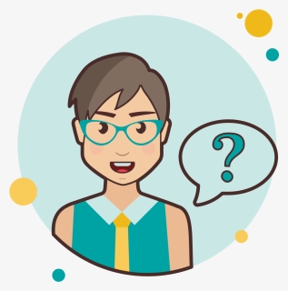 Short Hair Girl Question Mark Icon - Question Mark Png, Transparent Png, Free Download