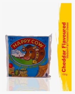 Happy Cow Cheese Yellow Cheddar Slice 150gms - Happy Cow Cheese, HD Png Download, Free Download