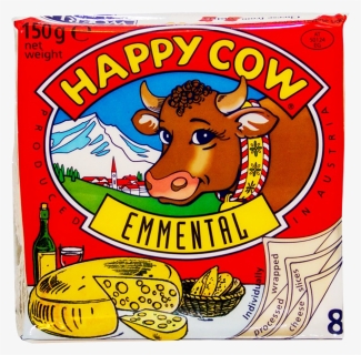 Happy Cow Emmental Cheese Slice 150 Gm - Happy Cow Cheese Slices, HD Png Download, Free Download