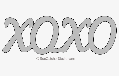 2100 X 868 Xoxo Pattern Template Stencil Printable, HD Png Download, Free Download