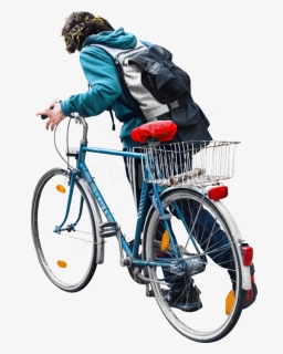 Free Png Walking With His Bike Png Images Transparent - People Walking With Bike, Png Download, Free Download