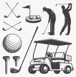 Golf Cart Golf Club Caddie Clip Art - Vintage Golf Club Vector, HD Png Download, Free Download