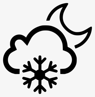 Cloud Frost Frosty Moon Night - Snow Icon Png, Transparent Png, Free Download
