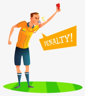 Soccer Referee Cartoon, HD Png Download, Free Download