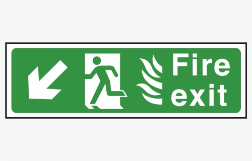 Nhs Fire Exit Sign Down Left"  Title="nhs Fire Exit - Safety Signs In A Hospital, HD Png Download, Free Download