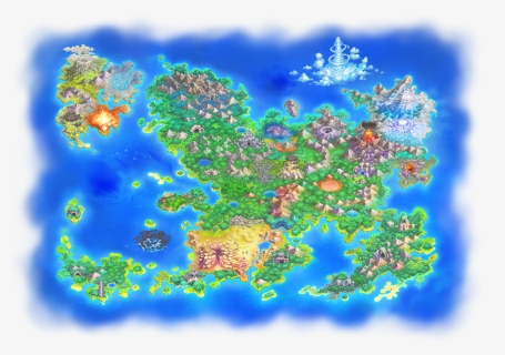 Bg Map - Pokemon Mystery Dungeon Dx Map, HD Png Download, Free Download