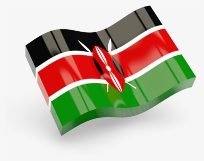Glossy Round Icon Ilration Of Flag Kenya - Wavy Kenyan Flag Png, Transparent Png, Free Download