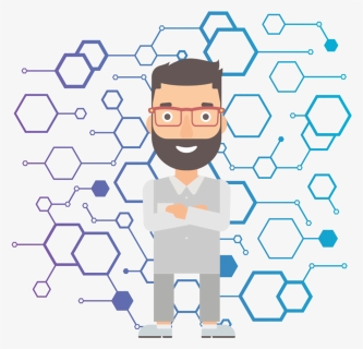 Hex Background With Sci - Cartoon, HD Png Download, Free Download