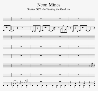 Neon Mines Sheet Music For Bass, Guitar, Viola, Oboe - Sheet Music, HD Png Download, Free Download
