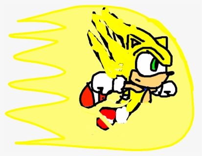 Super Sonic Drawing Run, HD Png Download, Free Download