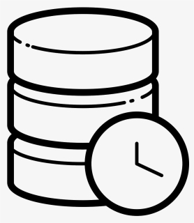 Server Clocks And Database Icon - Rdbms Icon, HD Png Download, Free Download