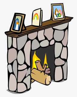 Fireplace Clipart Comic - Club Penguin, HD Png Download, Free Download