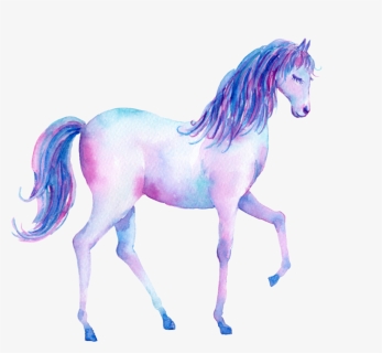 #caballo #horsecute #horse #cute #cutepet - Watercolor Unicorn Illustration, HD Png Download, Free Download