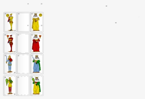 Baraja Española Cartas Blancas Sota Caballo Rey - Illustration, HD Png Download, Free Download