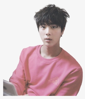 #jin #bts #kpop #cute #handsome #pink #hair #freetoedit - Cute Jin Bts, HD Png Download, Free Download