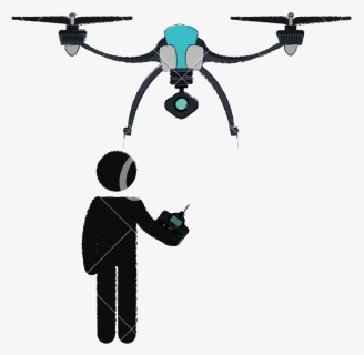 Drone Clipart Flying - Flying Drone Icon, HD Png Download, Free Download