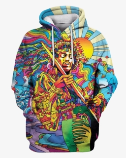 3d Jimi Hendrix Full Print T Shirt - Hoodie, HD Png Download, Free Download