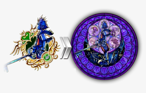 Stained Glass 9 Exp - Kingdom Hearts Stained Glass Medals, HD Png Download, Free Download