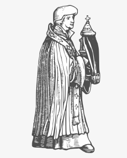 Medieval Priest With Sacrament Clip Arts - Medieval Priest Png, Transparent Png, Free Download