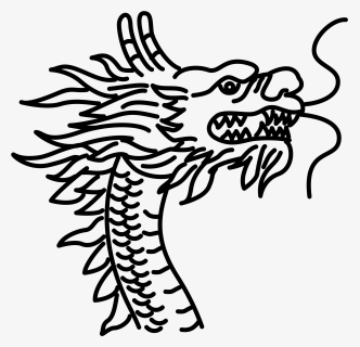 Chinese Dragon Drawing Flag, HD Png Download, Free Download