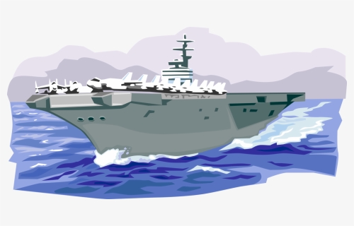 Vector Illustration Of United States Navy Aircraft - Free Aircraft Carrier Clip Art, HD Png Download, Free Download