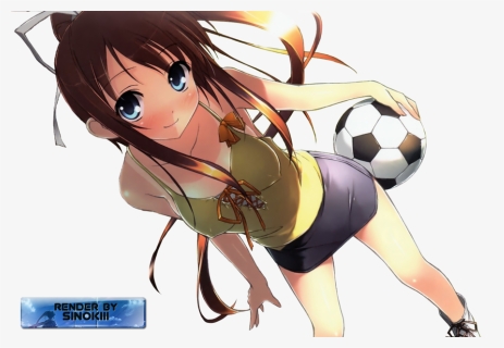 Anime Soccer Girl Render By Cjsn45-d58y02h - Anime Soccer Girl Png, Transparent Png, Free Download