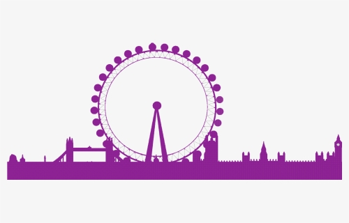 Transparent London Skyline Silhouette Png - London Eye Png, Png Download, Free Download