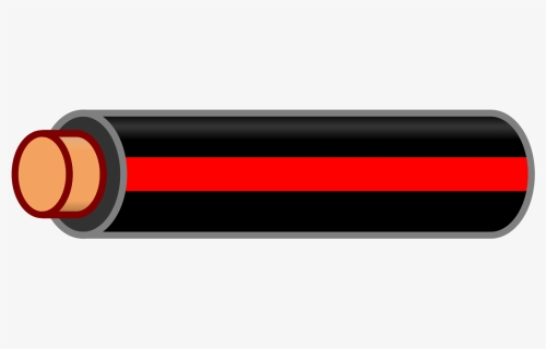 Wire Black Red Stripe - Red And Black Wire Live, HD Png Download, Free Download