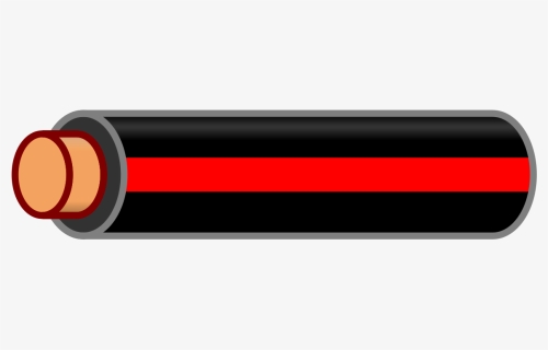 Wire Black Red Stripe - Red And Black Wire Live, HD Png Download, Free Download