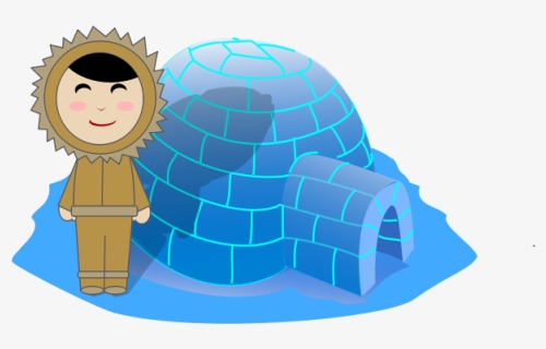 Inuit Girl And Igloo - Types Of Houses Igloo, HD Png Download, Free Download