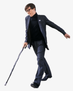 Young Stephen Hawking With Walking Stick - Stephen Hawking Transparent Background, HD Png Download, Free Download