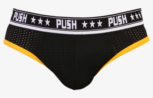 Premium Mesh Hole Brief Black/white - Underpants, HD Png Download, Free Download