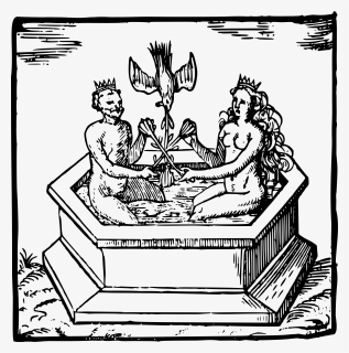 Man And Lady In A Bath Clip Arts - Science 12th Century, HD Png Download, Free Download