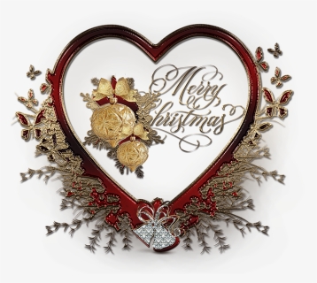 Christmas Heart Decoration Transparent Background, HD Png Download, Free Download