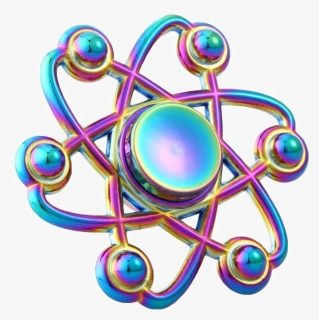 Spinner Png Picture - Atom Fidget Spinner, Transparent Png, Free Download