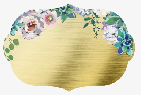 Hand Painted Golden Frame Pattern Png Transparent - September 2020 Calendar Floral, Png Download, Free Download