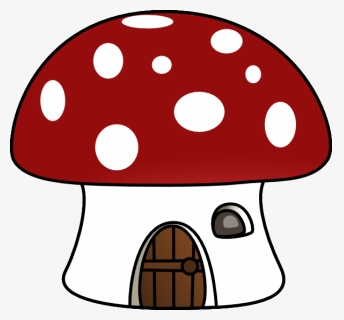 Mushroom Clip Art At Clker - House Smurfs Clipart, HD Png Download, Free Download