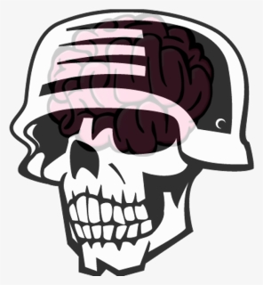 Zombie Commander Free App - Skull With Helmet Silhouette, HD Png Download, Free Download