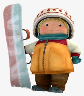 Snowsnaps Sami With Snowboard - Snow, HD Png Download, Free Download