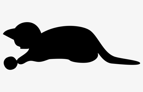 Cat Playing With A Ball - Cat Playing Png Icon, Transparent Png, Free Download