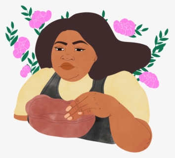 Artwork Of Woman With Clay Pottery - Cartoon, HD Png Download, Free Download