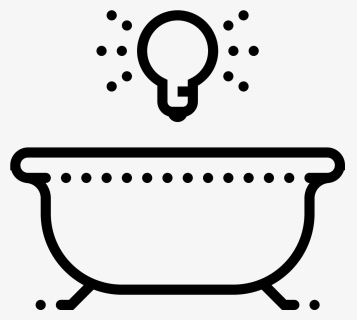 Jpg Black And White Stock Bath Light Icon - Bathroom Light Icon, HD Png Download, Free Download