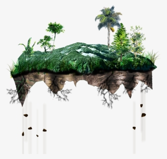 #3d #mystikers #plants #arboles #galaxia ##green #pasto - Transparent Floating Island Png, Png Download, Free Download
