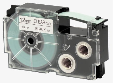 Black / Clear, 12 Mm Breite Casio Xr-12x1 - Casio Xr, HD Png Download, Free Download