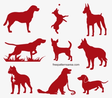Dogs Silhouettes Clip Art, HD Png Download, Free Download