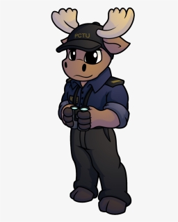 Bridge Officer Moose By Fuzzt0ne Bridge Officer Moose - Cartoon, HD Png Download, Free Download