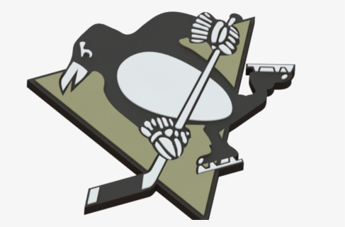 3d Printed Pittsburgh Penguins Logo By Ryard Poplavskij - Pittsburgh Penguins Logo Png, Transparent Png, Free Download