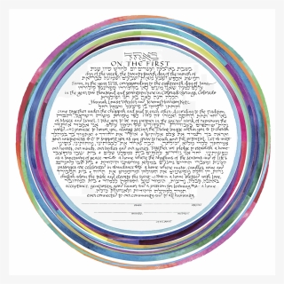 Rainbow Ketubah With Navi Text , Png Download - Circle, Transparent Png, Free Download