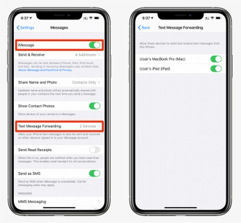 Receive Iphone Text Messages On Ipad - Turn Brightness Down On Iphone 11, HD Png Download, Free Download