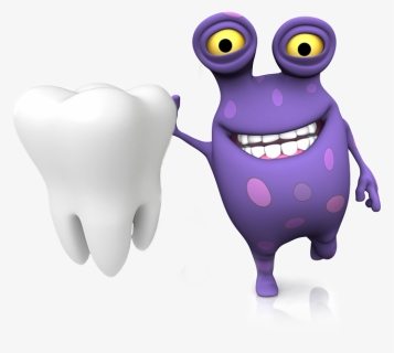 Purple Monster With Tooth - Cartoon, HD Png Download, Free Download